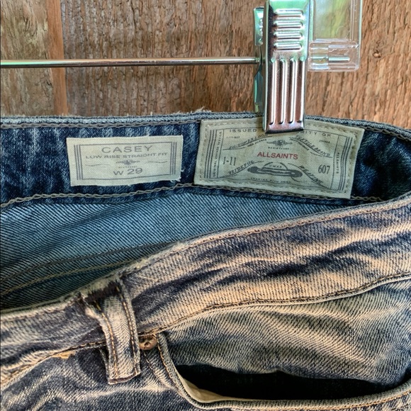 All Saints Casey Low Rise Straight Fit Jeans - Picture 3 of 5